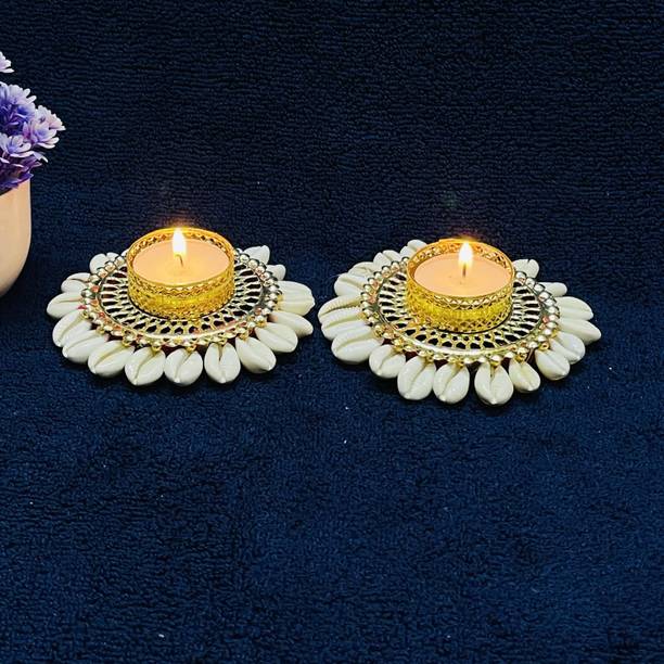 Maahal Decorative Tealight Candle Holder for Home Decoration/Diwali Festival/Deepawali Iron 1 - Cup Tealight Holder