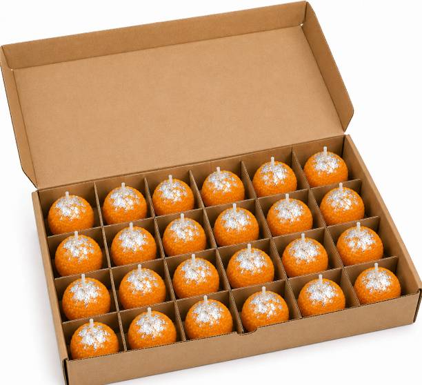 SSN Premium Handcrafted Motichur Ladoo Scented Soy Wax Candles(Set of 4)Mixed Frag Candle