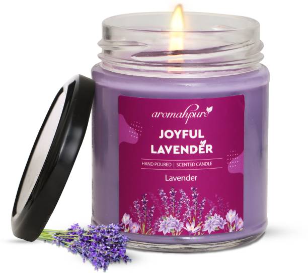 Aromahpure Scented Candle - Handcrafted|Smoke-Free|Joyful Lavender Fragrance Candle