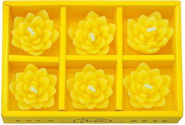 GJSENTERPRISE Flower shape Lotus candles Lights diya for home decoration Candle