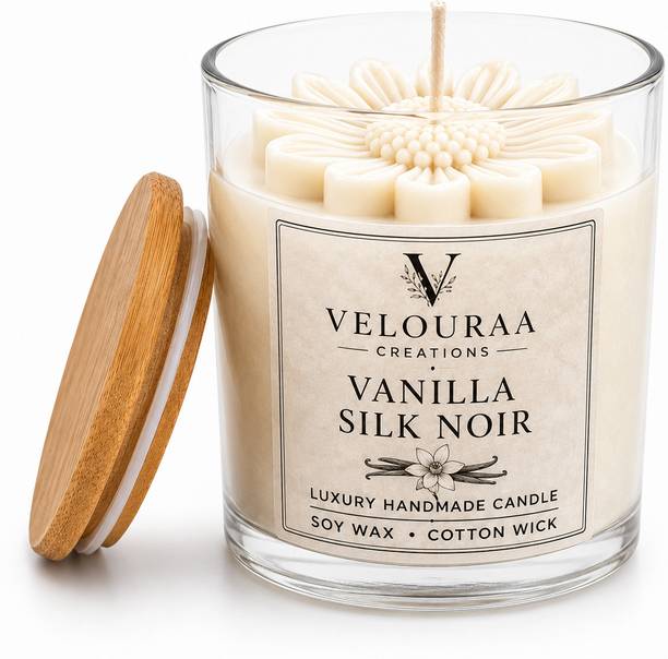 VELOURAA CREATIONS Lavender Bloom | Handmade Soy Wax Candle | Aromatherapy | Home Decor & Gift Candle