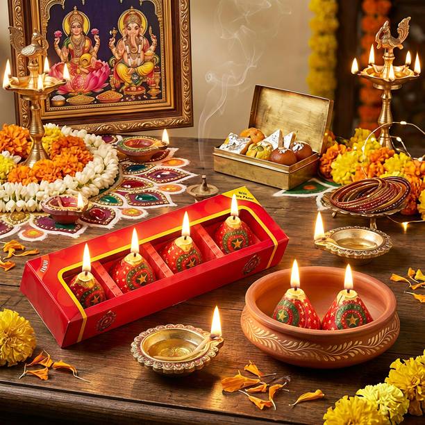 VLINE MART Anar Scented Candle Decorative Candle for Diwali Pooja Home Decor & Gifting Candle