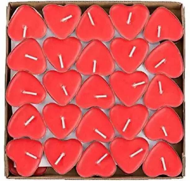 Option Gallery 25 Rose Fragrance Heart Shape Tealight Candle Candle