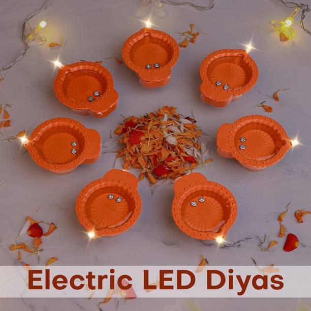 ZURU BUNCH Water Sensor Diya for Diwali Decoration Electric Flameless & Smokeless LED Diya Candle