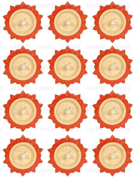 PRISHIV Water Sensor Diya Pack Of 12 Candle