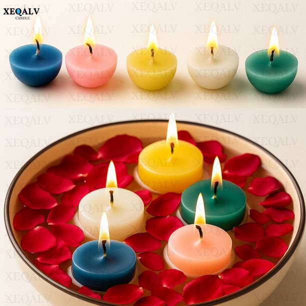 XEQALV Floating Diya Candles Soy Wax Tea Light Candles For Birthday, Diwali, Home Decor Candle