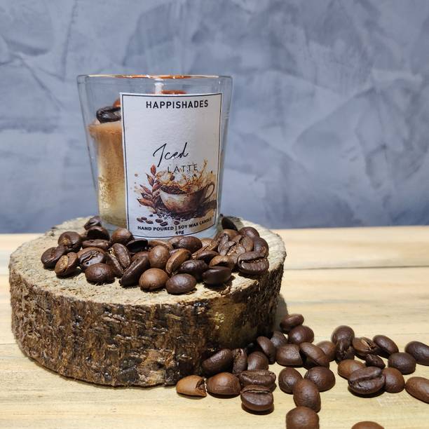 Happishades Iced Cafe Latte Scented Candle Jar | Unique Gift | Coffee Lovers Candle