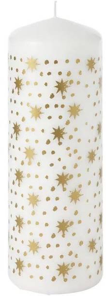 IKEA Digital Shoppy VINTERFINT Unscented Pillar Candle, Gold-Colour, 19 cm Candle