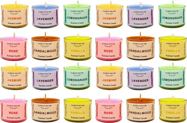 Floryn decor Scented Candles GIFT Set for Home Decor, Re-Usable Jars | Perfect Return Gift Candle