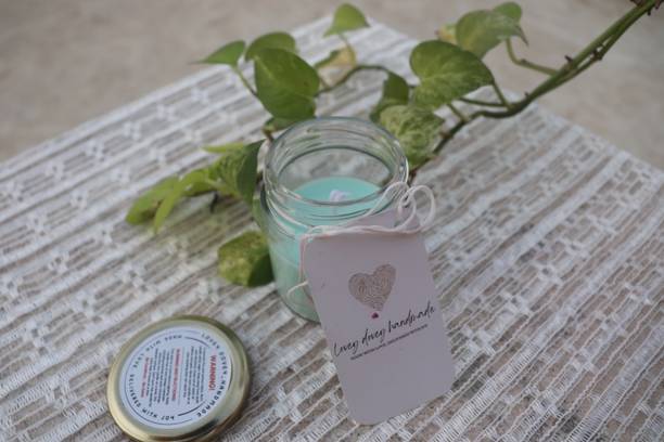 lovey dovey handmade Scented Candle Jar (Sandal Wood) Long Lasting Fragrance Candle for Home Decor Candle