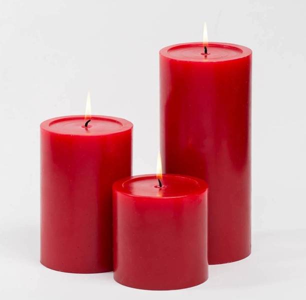 SAPI'S Smooth Scented Pillar Candle Pack of 3 with 75 Hours Burn Time Candle
