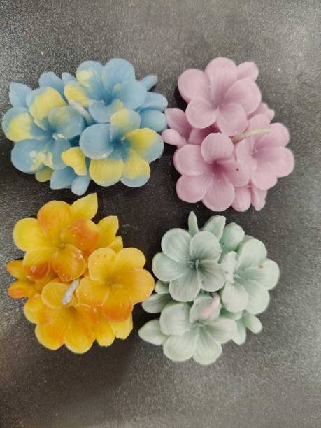 Kiyaansh Fashion Plumeria Flower Candle