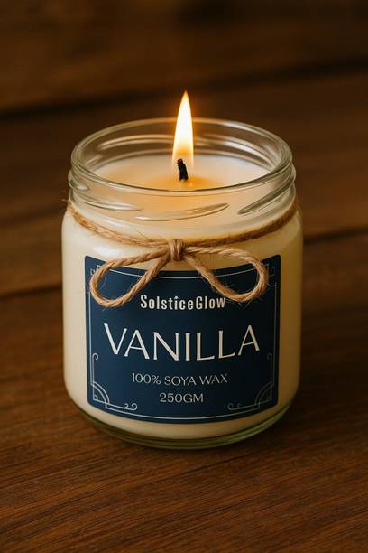 SolsticeGlow Vanila Scented Candle Jar Gift Set | Scented Candle Candle