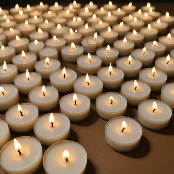 pleasing forest AN_(A_345)_Tealight_White_Pack Of -100 Candle