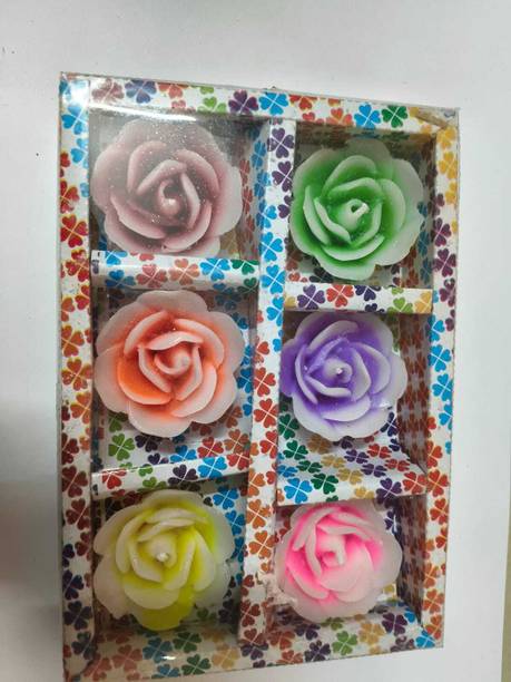 Nealcreations Multi colour Rose candle Candle