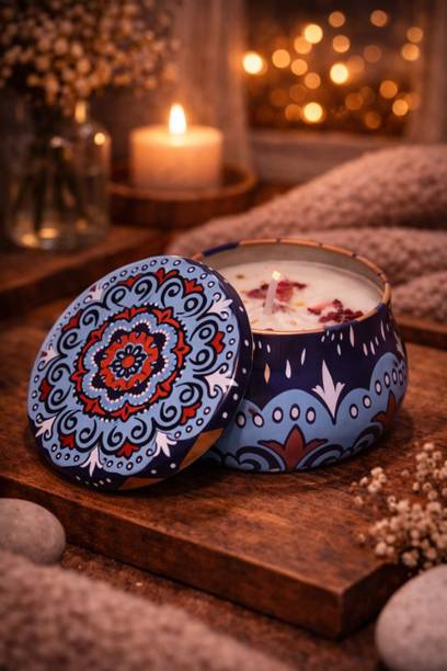 CandlitLand Sapphire Glow Soy Wax Jar Scented Candle