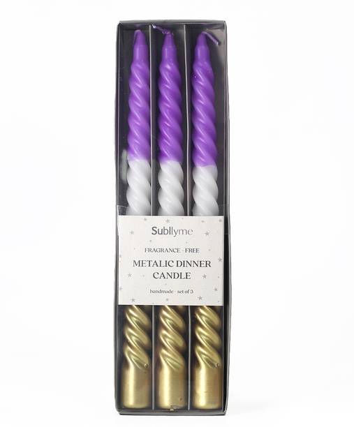 Subllyme Metallic Dinner Spiral Candle