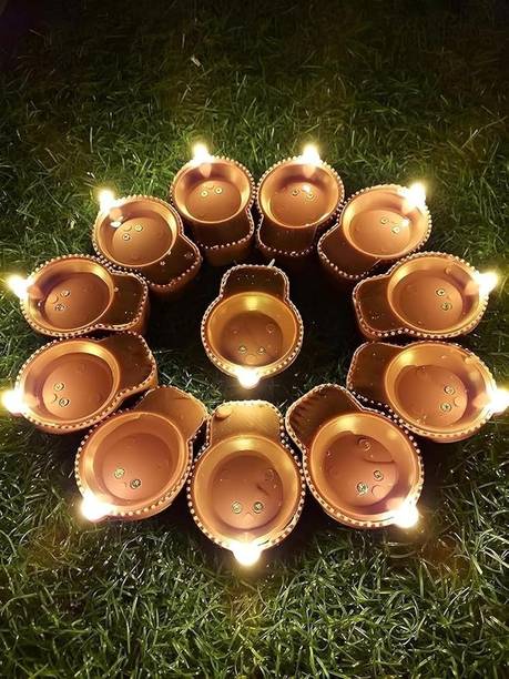 KALACHAND Water Sensor Led Diyas, Artificial Flameless Pani Wale Diye Candle Diya Candle Candle