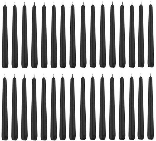atorakushon 32 Pieces Black Tapered Smokeless Scented CANDLE Candle