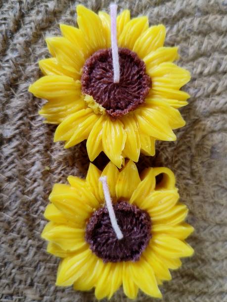 Gokullamm Sunflower floating candle set of 2 Candle