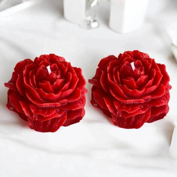 SERAAF Peony Red Rose Scented Candles for Women, Valentine Gift for Girlfriend & Wife Candle