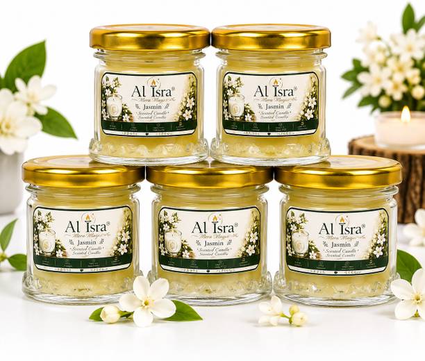 AL ISRA DECOR Magic Mini Scented Candle Set of 4 | Lavender, Rose, Sandalwood & Jasmine Candle