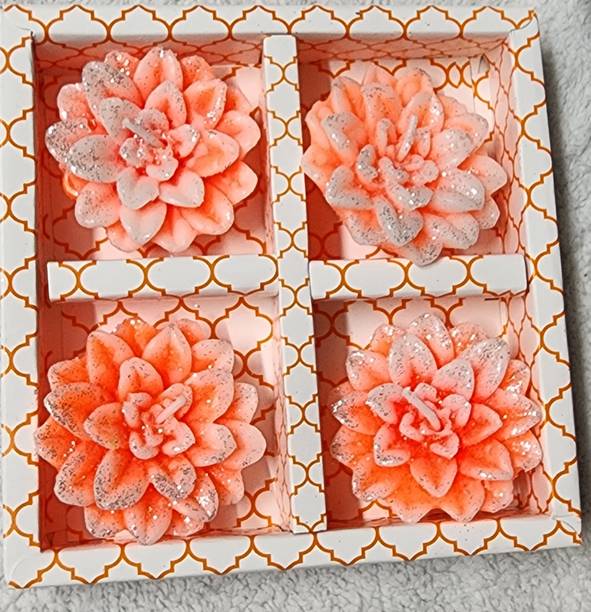PRISHIV Diwali Floating Perfume (Orange) Pack Of 4 Candle