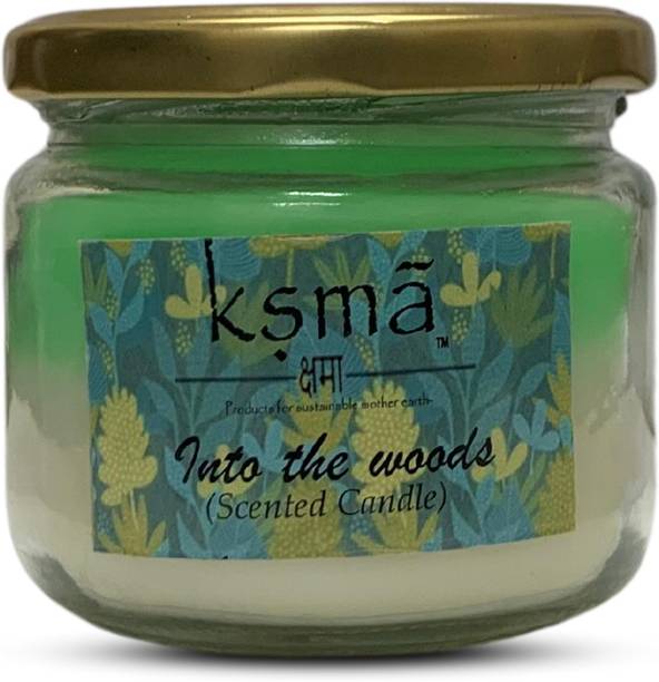 KSMA Glass Jar Candle Home Decor Diwali Decoration Candles 48 Hours Long Lasting Candle