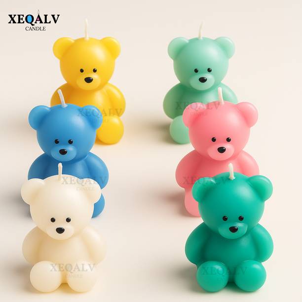 XEQALV Scented Teddy Bear Candle Soy Wax Candle For Birthday,Diwai,Home Decor,Valentine Candle