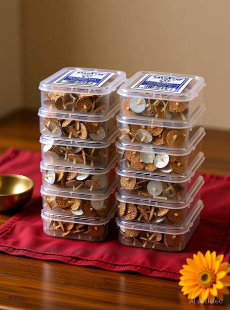 Veeana Floating Oil Wicks (Parsi Vat) Set of 12 packs (100 Pcs Per Box Total 1200 Wicks) Candle