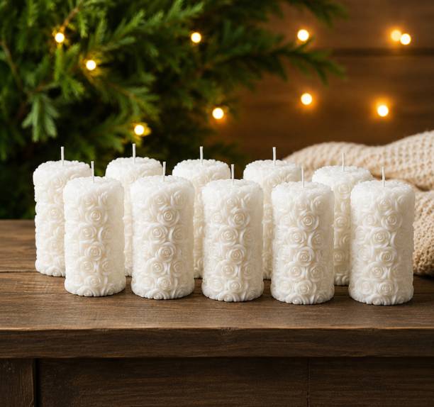 Mahasu Rose Fragrance Pillar Candles Floral Scented Decorative Candles for Home Candle