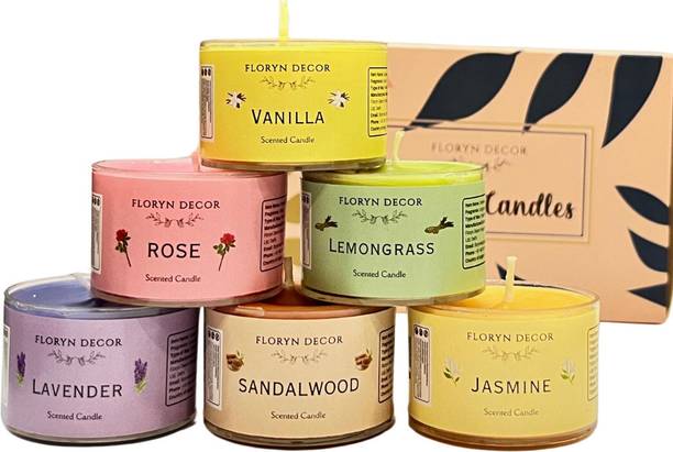 Floryn decor Scented Candles GIFT Set for Home Decor, NonBreakable Jars | Perfect Return Gift Candle