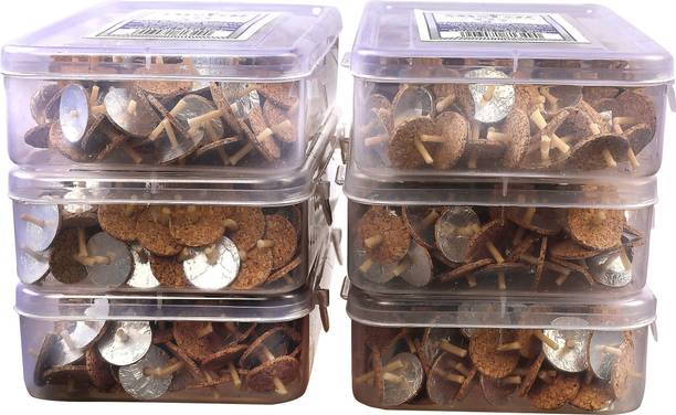Veeana Floating Oil Wicks (Parsi Vat) Set of 6 packs (200 Pcs Per Box Total 1200 Wicks) Candle