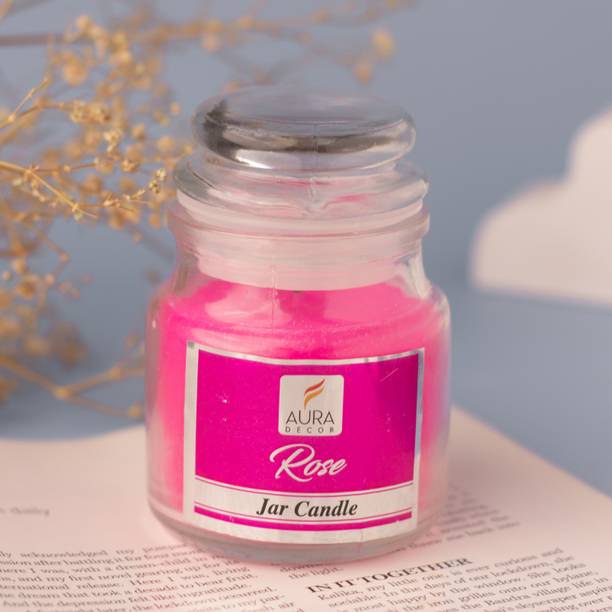 AuraDecor Rose Fragrance Cookie Jar Candle