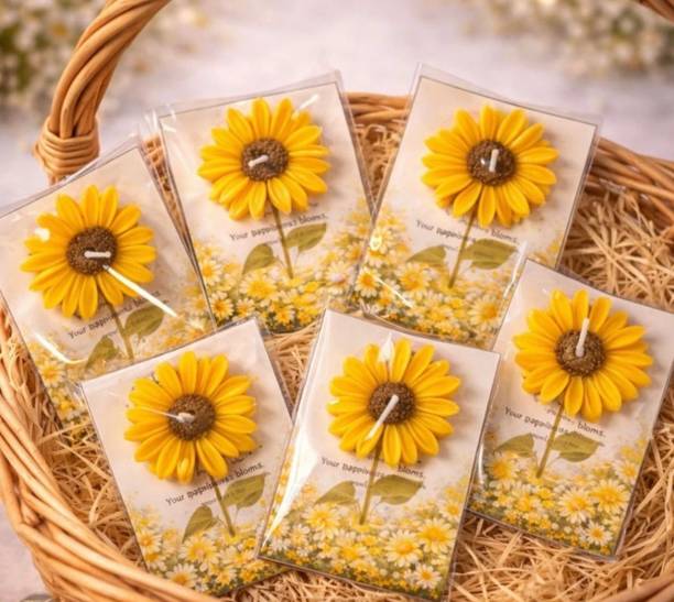 shivrae studio Sunflower Candles Candle