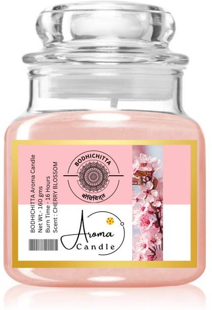 Bodhichitta Cherry Blossom Scented Glass Candle Pure Soy Wax Aroma Candle