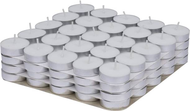 True Décor True Decor 1.5-2 Hrs Burning White Unscented Tealight Candles Pack Of 100 Candle