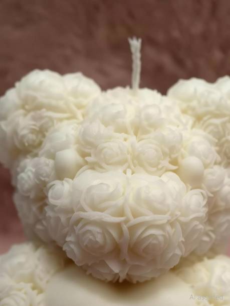 Aile Craft Jasmine Fragrance Teddy Bear Candles, Decorated Handmade Aromatherapy Candles Candle