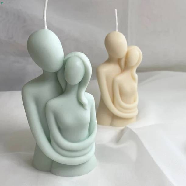 CD Craft Scented Hugging Couple Candle Valentine's Day, Anniversary, Wedding Gift, Candle