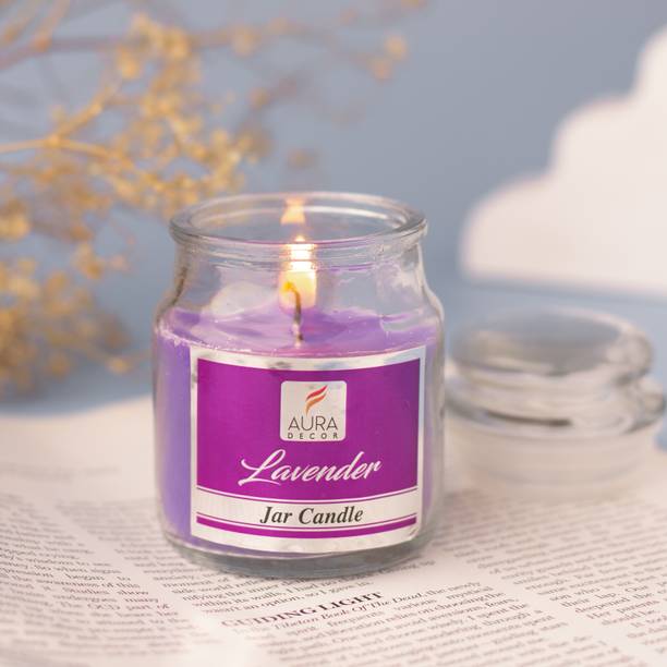 AuraDecor Highly Fragrance Lavender Jar Candle