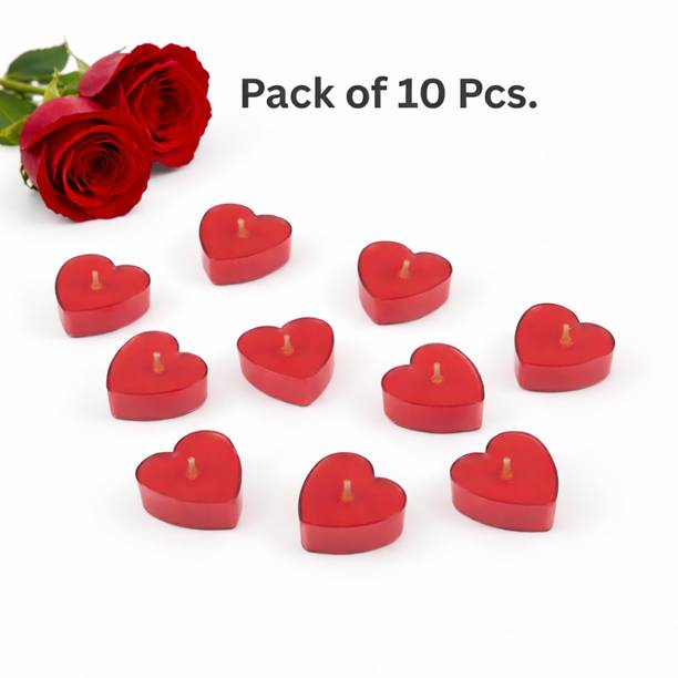 PAMPER PATALS Heart Shape Candles | 5 Hr Burning | Acrylic Outer Candle Candle