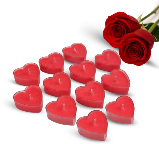 VIHA LUXE Heart Shape Candles | 5 Hr Burning | Acrylic Outer Candle