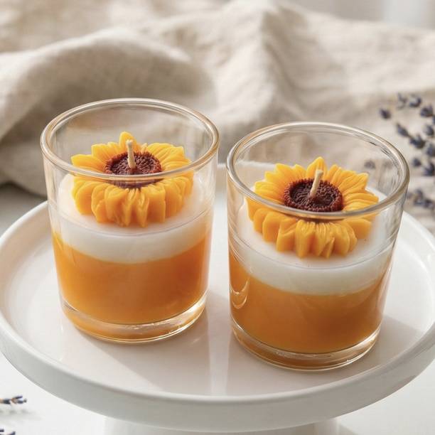 FLICKER JAR SUNFLOWER CANDLE Candle
