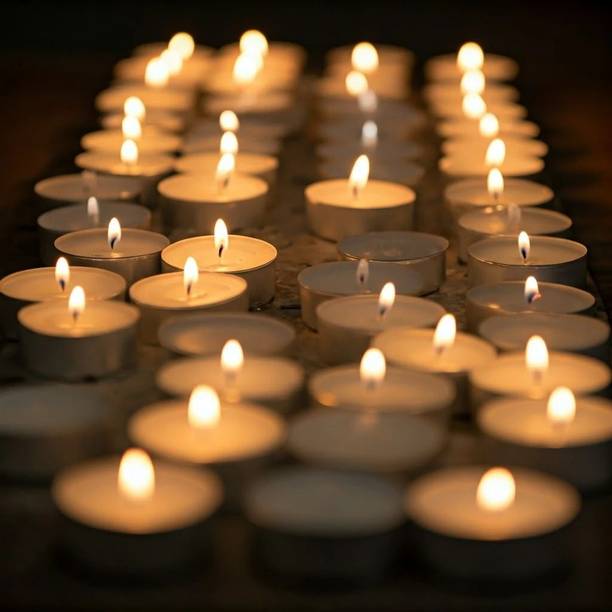 pleasing forest AN_(A_414)_Tealight_White_Pack Of -100 Candle