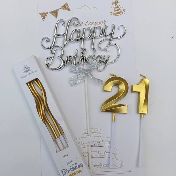 FlameArt 21st Birthday Cake Candle Celebration Candle