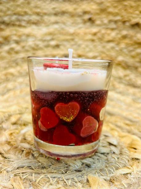 TRIVIK Handmade Scented Love Glass Jar Gel Candle