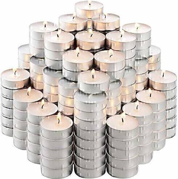 CHIKLIT ENTERPRISE 4-5 Hour Long Burning Unscented Tea Light Candle