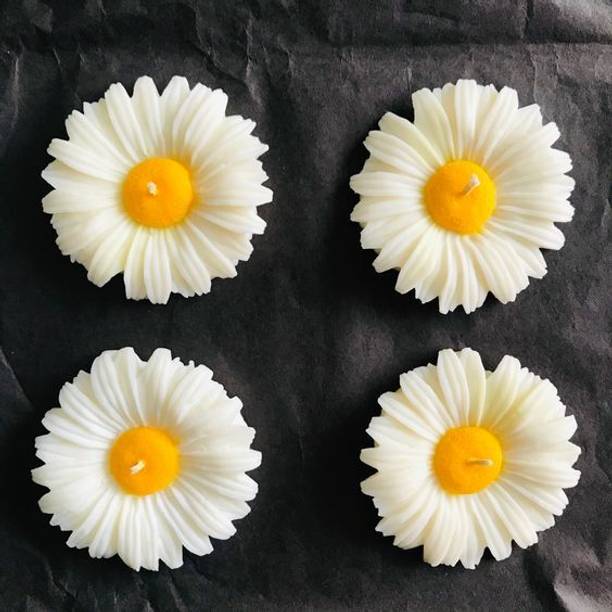 PICKKART Tealight Mini Sunflower Candle- Set of 4 Candle