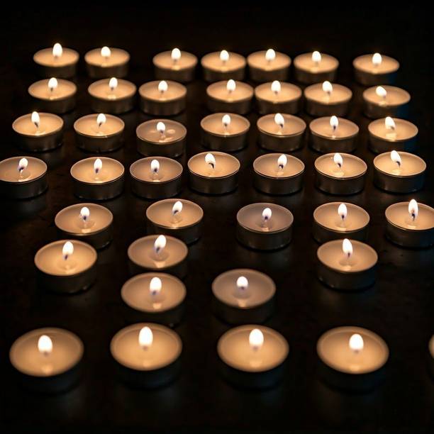 Kesariya White Tea Light Candles For diwali Décor_wtc33 Candle