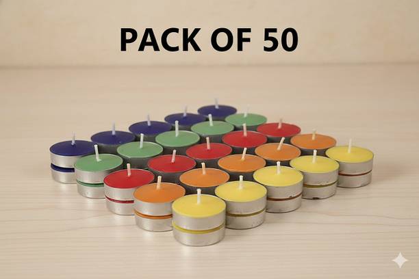Mahasu Multi Colored Wax Tealight Candles Candle